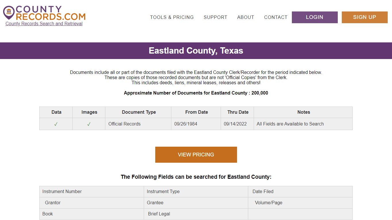 Eastland County Courthouse & Land Records | CountyRecords.com